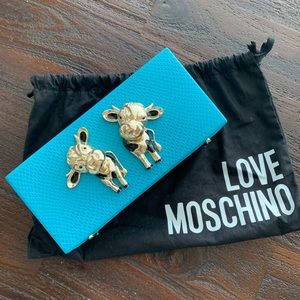 Love Moschino box clutch with cows